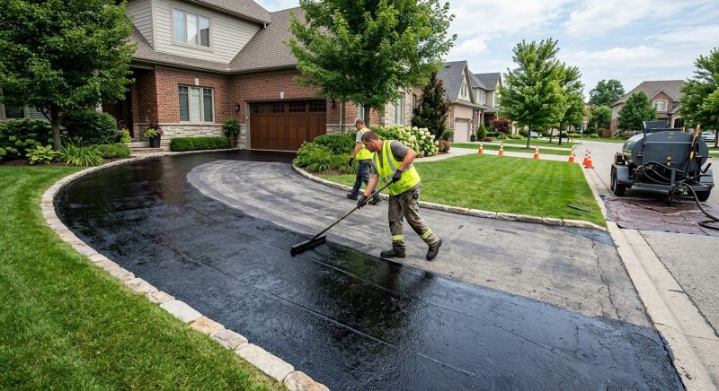 Blacktop Driveway Sealing in Columbus, OH