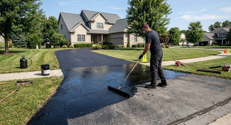 Hot Tar Driveway Sealing in Tampa, FL