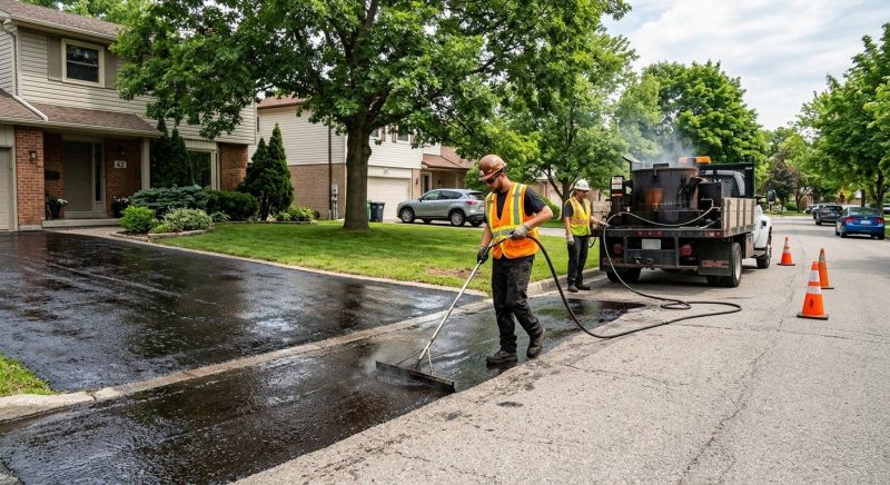 Hot Tar Driveway Sealing in Fort Collins, CO